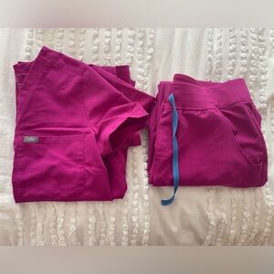 Figs scrubs (XS top, S bottom), Raspberry sorbet